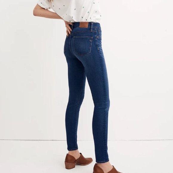 Madewell Roadtripper Jeans High Rise Skinny Stretch Medium Blue Wash Size 26 - Picture 2 of 8